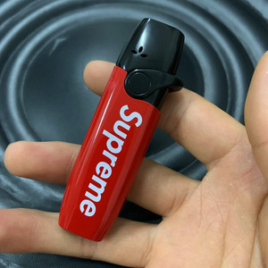 潮牌supreme充气打火机网红个性创意金属防风直冲男女迷你点烟器