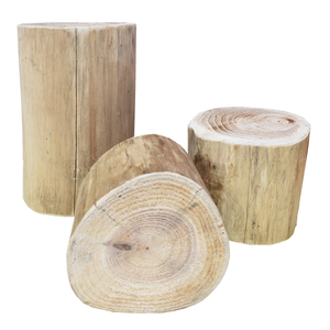 去皮木桩实木凳客厅圣诞节创意装饰天然原木小树桩杉木树木墩摆件