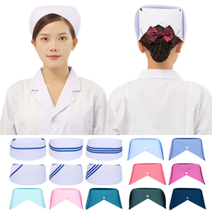 高档护士帽女白色加厚燕尾帽 蓝色粉色 卫校医院护士长帽定做包邮