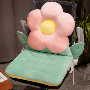 花朵坐垫冬季屁垫椅子垫护腰靠垫一体办公室久坐座椅垫垫子屁股垫