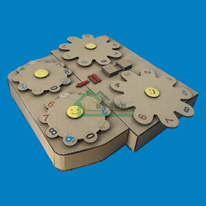 幼儿园大班数学区儿童玩教具自制手工益智diy半成品纸板材料包