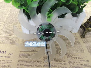 无框 12CM/厘米12515 透明发光散热风扇 5V USB接口 LED灯