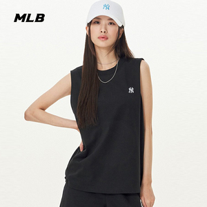 MLB官方 男女无袖T恤上衣2024夏季新款运动服休闲宽松训练背心潮