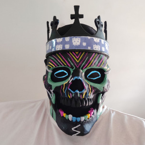 看门狗军团典藏版面具经典收藏版骷髅面具王冠加灯cosplay万圣节