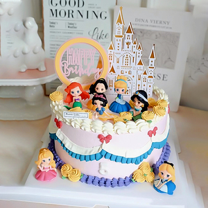 迪士尼爱莎公主裙女童蓬蓬纱蛋糕裙梦幻礼服裙圣诞生日连衣裙16人付款