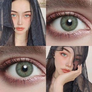 蓝色绿色美瞳女网红款大小直径欧美混血冰露虹膜年抛艾晶韩国男ka