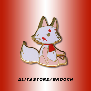 aliyastore可爱小狐妖胸针和风日系彩色配饰徽章卡通狐狸合金饰品
