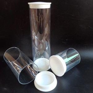 DIY羽毛球筒集球桶透明塑料管高透明PC管带盖子包装塑料管内径66