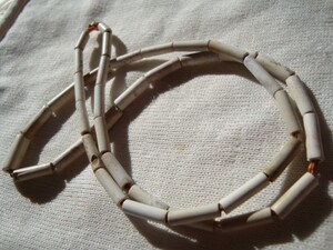 古珠鸡骨白玉管项链夏家店文化古老项饰战国蜻蜓眼琉璃珠