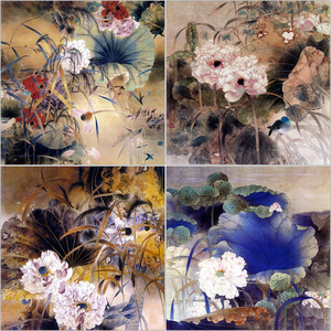 图谱入门基础教程素材书籍花鸟荷花牡丹古代仕女花卉虫鱼动物梅兰竹菊