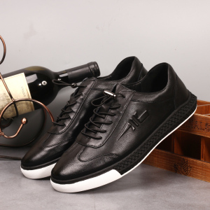 无影宝马男鞋秋季软面皮透气商务休闲皮鞋男板鞋男士真皮百搭鞋子