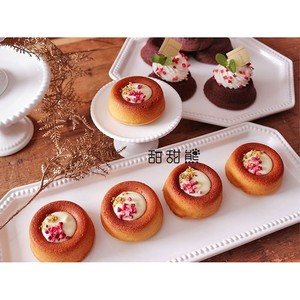 Titibear 6连松饼蛋糕模具家用DIY烤箱车轮饼甜品不粘涂层易脱模