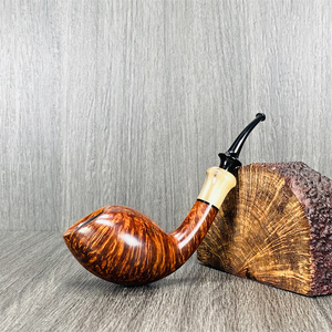 丹麦former佛么大师手工石楠木烟斗freehand自由式郁金香牛角饰圈