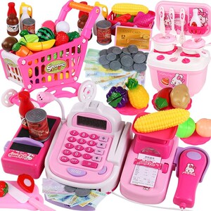 超市收银机玩具儿童收银台女孩套装迷你过家家宝宝小孩买东西