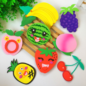 幼儿园装饰环境布置材料立体泡沫多款水果墙贴创意黑板报香蕉葡萄