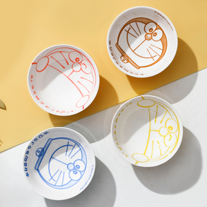 哆啦A梦 日式陶瓷盘子碗家用吃饭碗可爱汤盘面碗儿童餐具个人专用