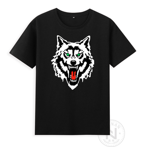 纯棉爱国退伍老兵狼图腾军事狼牙特种部队短袖t恤6xl衣服有儿童装