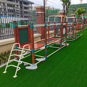 幼儿园户外木质体能感统训练器材儿童游戏滑梯荡桥攀爬组合玩具
