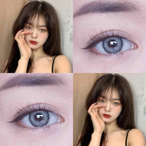 润瞳小恶魔灰美瞳混血欧美女网红款大小直径年抛隐形棕色半年抛em