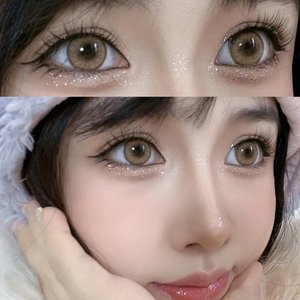 钻石金棕美瞳大直径半年抛棕色混血隐形眼镜官网正品月抛日抛盒tn