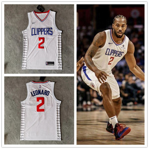 快船队2号伦纳德球衣 城市版刺绣透气个性背心篮球服男女通用上衣