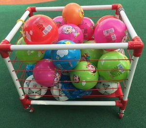 幼儿园儿童篮球框置球架皮球收纳架移动球框架塑料球筐足球筐篮