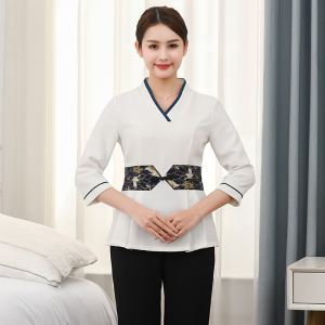 美容院工作服女夏季美容师套装美发师美甲养生馆足浴技师服装工衣