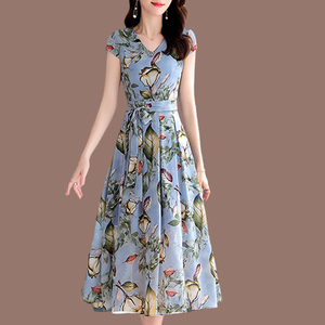 哥弟连衣裙夏中年