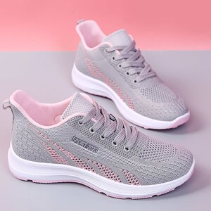 安踏女士飞织运动鞋2022春夏秋季新款网面透气休闲鞋防滑轻便跑步