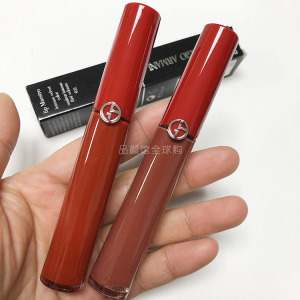 免税店阿玛尼丝绒哑光唇釉6.5ml 丝绒口红唇膏黑502#红管200#405