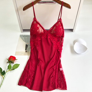 性感睡衣女春秋情趣激情诱惑骚火辣成人挑逗调情冰丝吊带红色睡裙