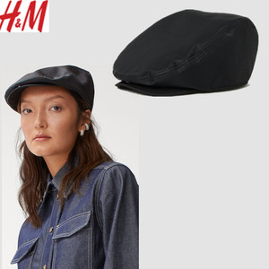 hm女士配饰帽子2020秋冬新品再生聚酯纤维斜纹面料女时尚平顶帽