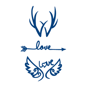 草本纹身贴鹿角防水不反光小臂仿真男女半永久植物果汁纹身贴纸