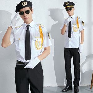 夏季新式安保制服套装短袖礼宾服装男形象岗工作服保安服工装白色