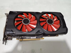 讯景rx 570 4g黑狼版显卡全新