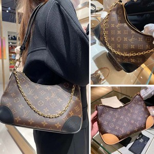 lv/路易威登老花boulogne牛角包链条包腋下包单肩斜跨女包m45832