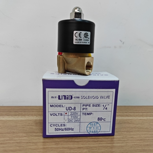 台湾原装正品鼎机1/4英寸UNID直动式UD-8空气水电磁阀