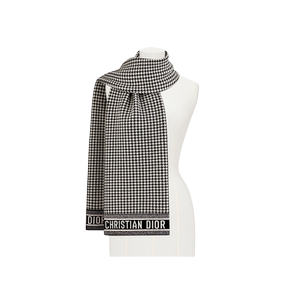 dior/迪奥女士千鸟格纹图案山羊绒混纺织物 30 montaigne 围巾