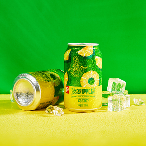 珠江菠萝啤味饮料12罐*330mL 啤酒风味果啤无酒精国产经典罐装