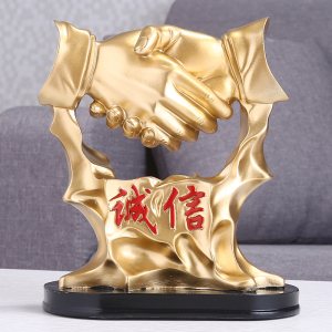 现代简约桌面诚信办公室摆件 创意开业礼品送礼 样板房工艺装饰品