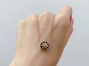 迪奥八芒星罗盘项链