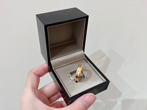 二手bvlgari宝格丽b.zero1玫瑰金单环56号戒指 配盒子