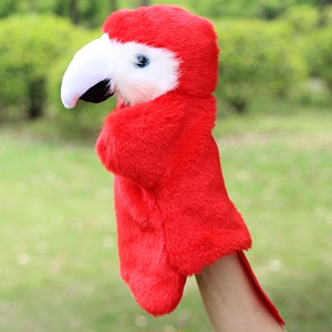 包邮小鸟手偶玩具仿真动物鸟系列之老鹰乌鸦鹦鹉手套手偶毛绒玩偶