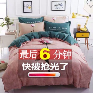 床上四件套全棉纯棉特价夏季1.8m2.0米网红床单被套简约家纺清仓