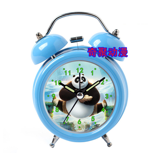 熊出没闹钟 功夫熊 熊大 熊二 光头强 金属打铃闹钟 卡通儿童闹钟