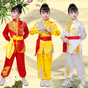 儿童武术服训练服少儿功夫太极服打鼓服秋冬季幼儿园竞赛服装