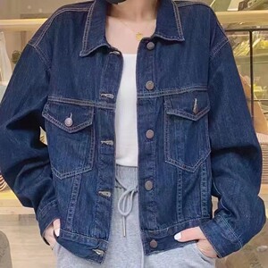 麦寻女装2021秋季新款欧美风短款加克时尚显瘦款牛仔外套