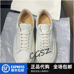 正品代购jilsander鞋杨丞琳徐璐同款饼干厚底增高休闲系带小白鞋