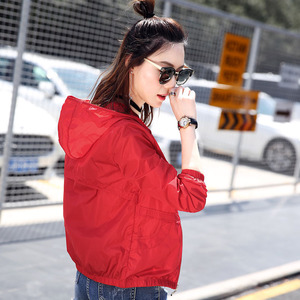 红色防晒衣女短款2024年新款时尚潮夏季薄款透气百搭高端外穿外套