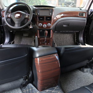 适用于08 09 10 11 12老款斯巴鲁森林人桃木内饰改装排挡中控贴片